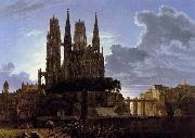 Karl friedrich schinkel, Medieval Town by Water after 1813